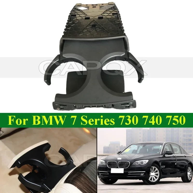 

CAPQX Rear Armrest Cup Lid For BMW 7 Series 730 740 750 Drinks Holder Cover Shell Drink Cup Holder Trim Tea Cup Holder