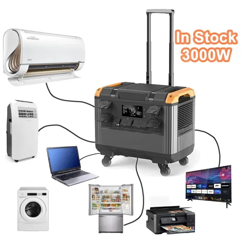 2026-Camping Portable Power Station 1000W 500W 300W 3000W Off Grid Portable Solar Generator Home Emergency Backup Power house
