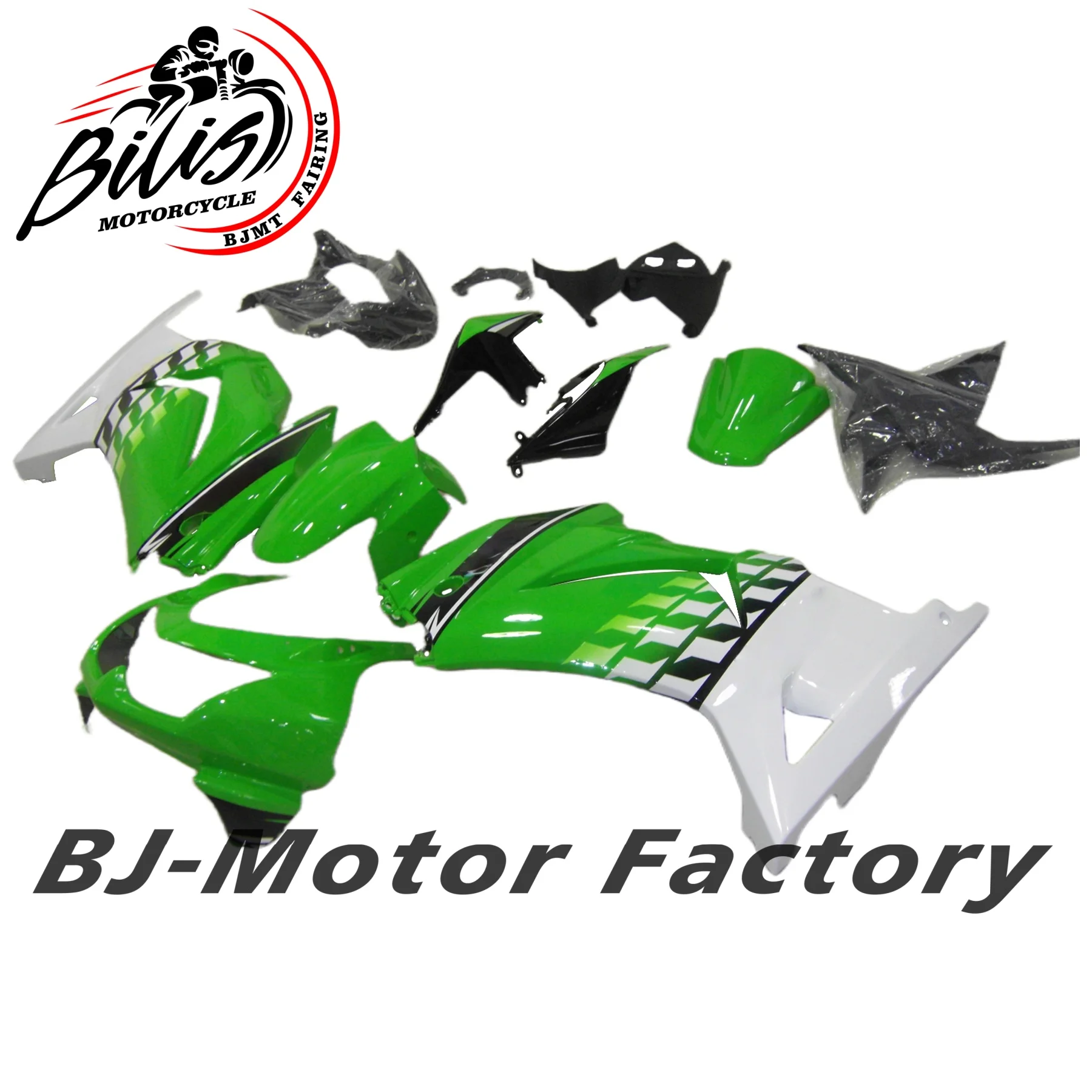 

Motorcycle Fairing Kit Suitable for Kawasaki Ninja 250 250r 08-12 Years EX250 2008 2009 2010 2011 2012 Fairing Green White