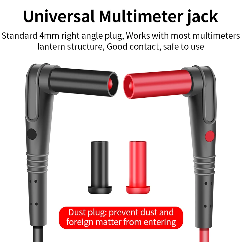 Imagem -05 - Luxianzi Caneta Multímetro de Conjunto de Pontas de Teste de Silicone Sonda Banhada a Ouro Substituível de 0.1 mm para Multímetro Digital Aço Inoxidável