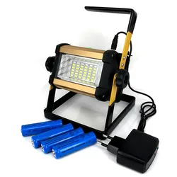 Powerful 50W Emergency Lantern Portable Searchlight Rechargeable LED Warning Lamp Waterproof Flood Light with Holder