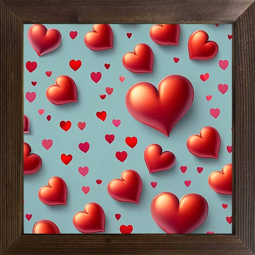 Christmas and Love Elements Cartoon Style American Print Oil Painting Waterproof Suitable for Stores, Room Decoration Items