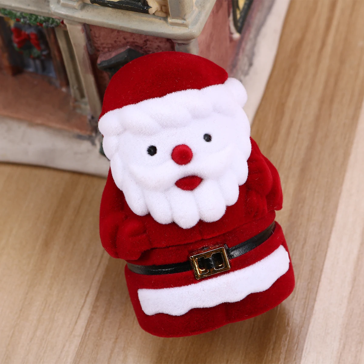 

Santa Claus Jewelry Box Mini Christmas Rustic Home Decor Case Gifts Storage Man