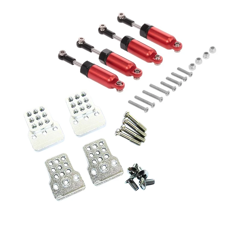 

BEDW-4Pcs Амортизатор из сплава для WPL 1:16 Henglong C-14 C-24 Красный и 4 шт. Наборы металлических амортизаторов для радиоуправляемых автомобилей Амортизаторы