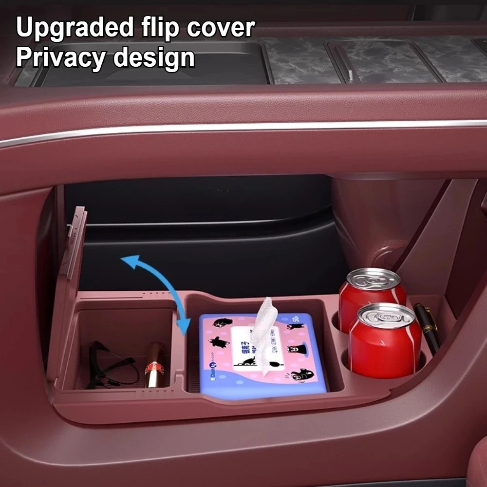 

for NIO EL8 ES8 2025 2026 Car Center Console Lower Storage Box Silicone Partitioned Storage Organizer Car Interior Accessories