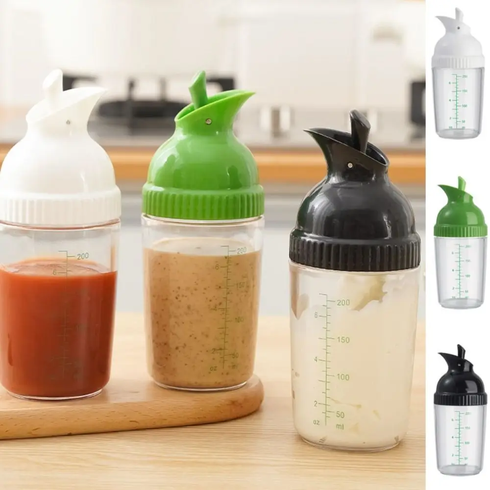 Evrensel Plastik Salata Sosu Şişesi Kolay Kavrama 200 ml Baharat Şişesi Hafif Toz geçirmez Soslar Dağıtıcı Mutfak