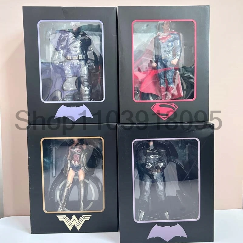 LED Justice League Batman Wonder Women Superman Figure Model Toy Superheroes Figure Action Figure Model Toy Bookshelf Decoration