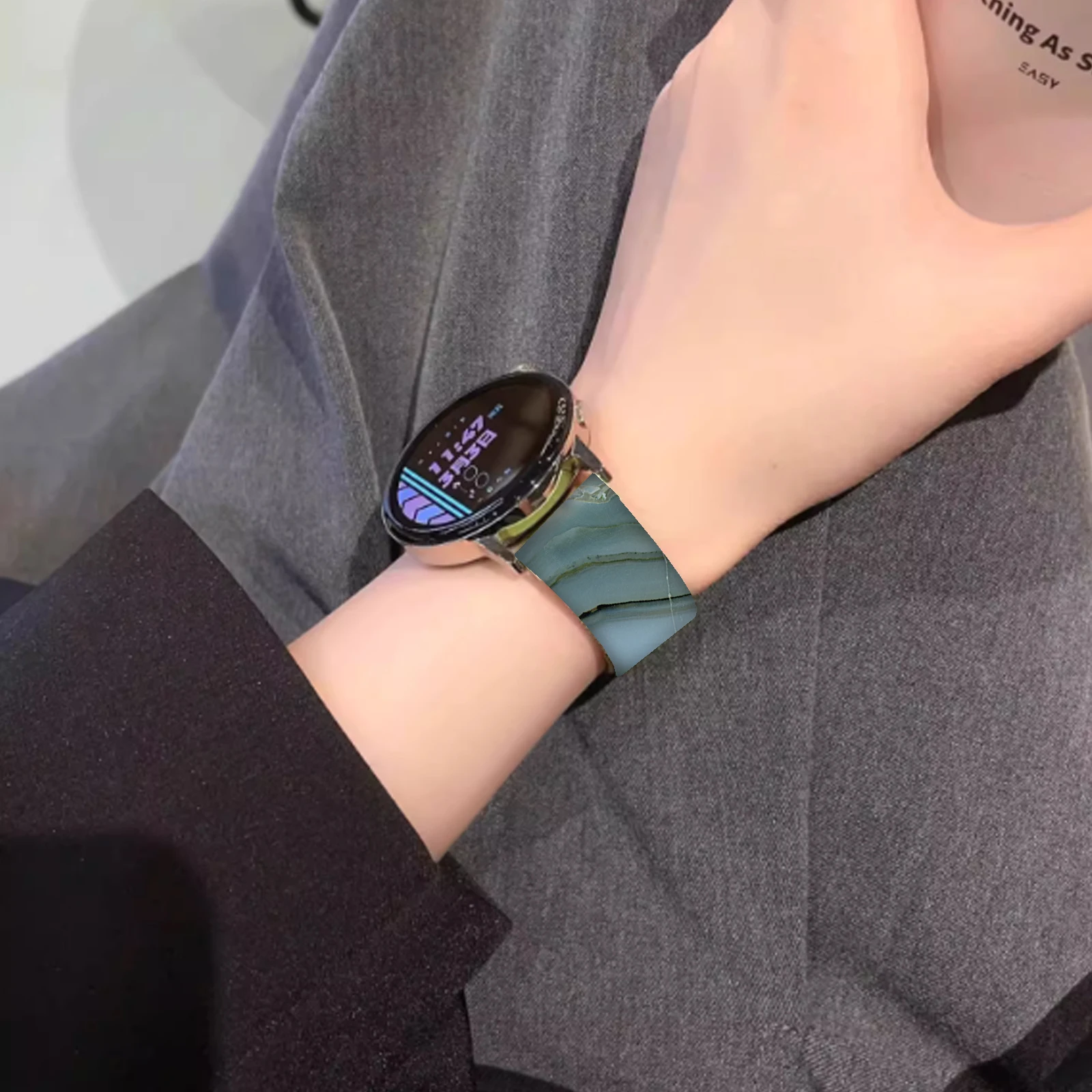 Jade Abstraction Series สายนาฬิกาสําหรับนาฬิกา Huawei Fit 4pro 4 3 เปลี่ยนสร้อยข้อมือสําหรับนาฬิกา HUAWEI Fit 4 3 Watchband