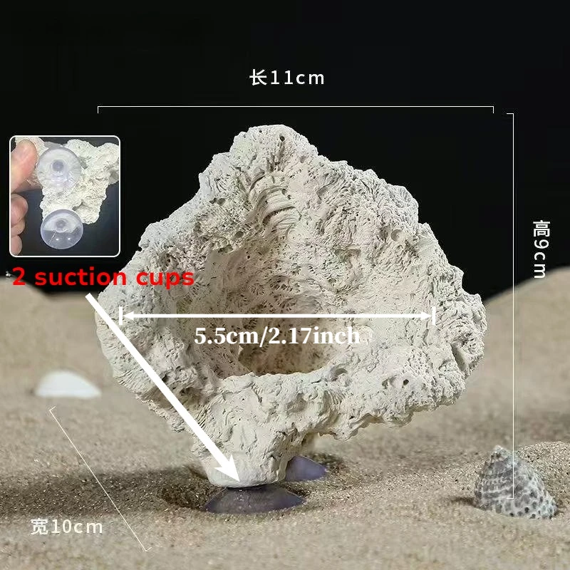 Coral Base Shelter DIY Aquarium Decoration Natural Stone Fish Tank Ornament for Reef Anemone Clownfish Hideout
