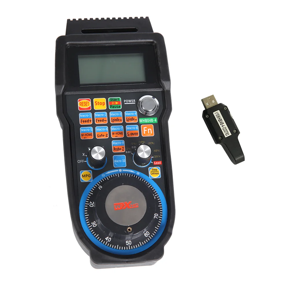 Alça USB de 3/4/6 eixos MPG CNC MACH3 volante pendente eletrônico sem fio WHB04B XHC