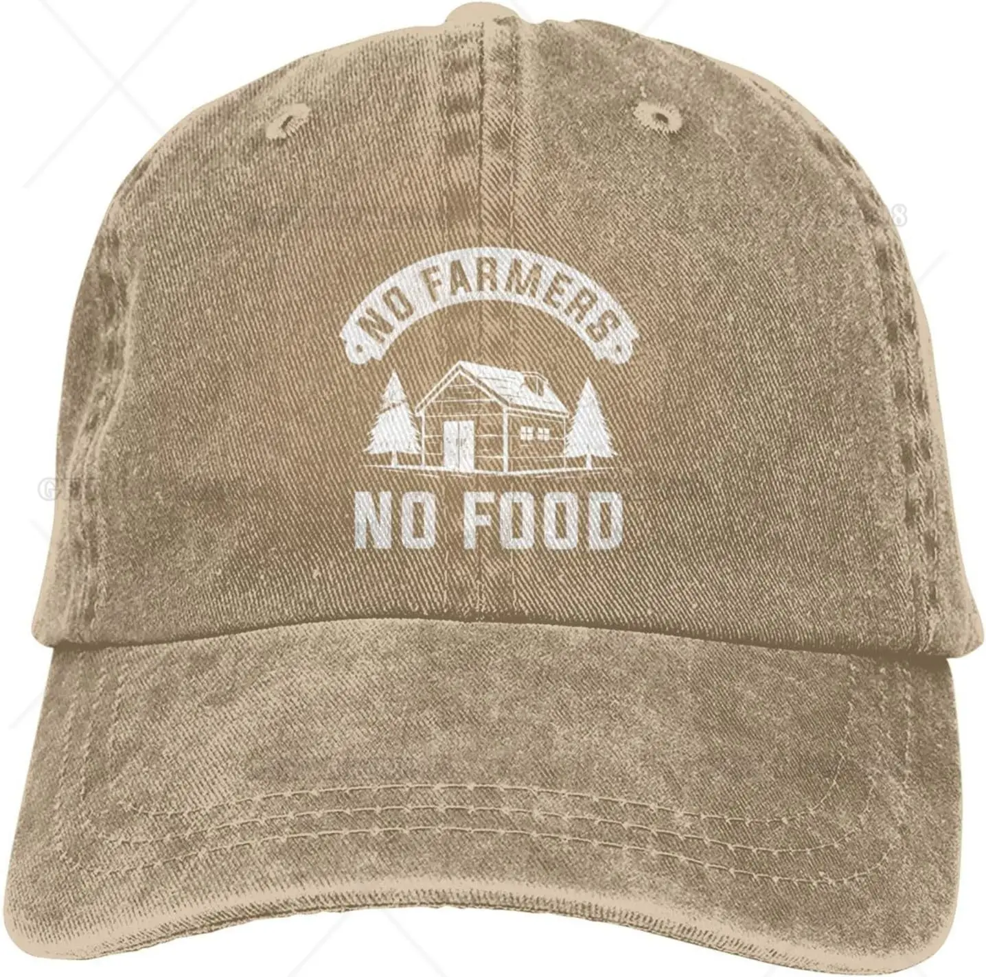 

Farming Truck Cool No Farmer No Food Tractor Lover Gifts Denim Baseball Cap Golf Dad Hat for Men Women Sun Hats