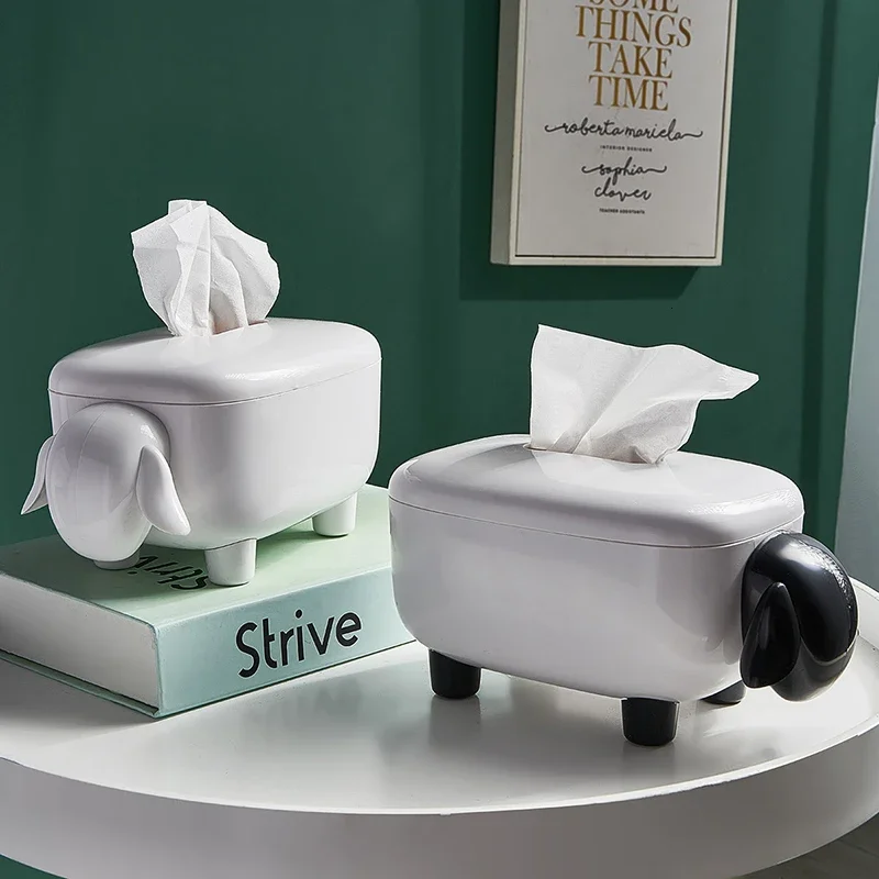 Economical and Practical Sheep Model Tissue Box Home Decoration Accessories Dining Room Bedroom Living Room Kitchen Decoracion