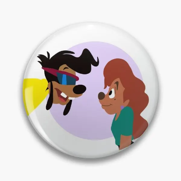 Roxanne And Max Dressed As Powerline  Soft Button Pin Cartoon Badge Brooch Fashion Cute Metal Lover Funny Women Gift Clothes