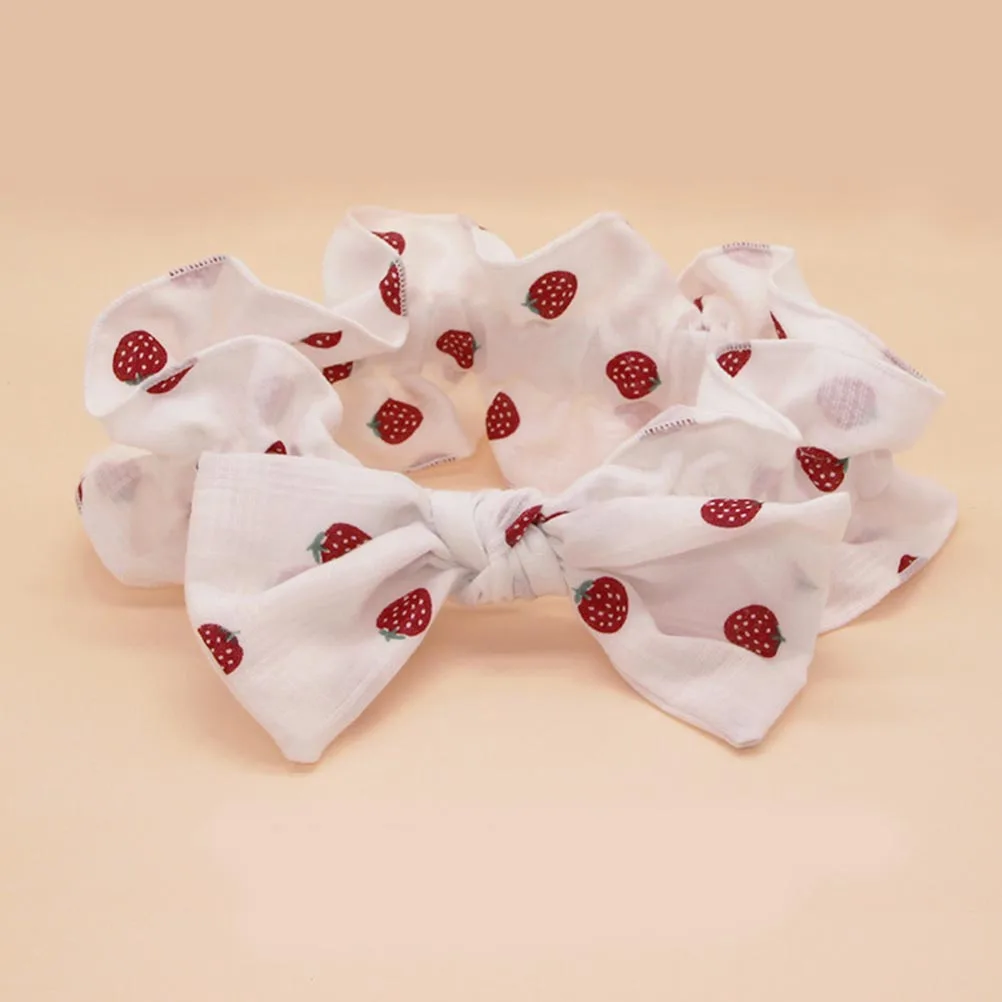 

1pc Women Strawberry Pattern Elastic Face Washing Hair Headband For Makeup Spa Yoga Face Mask Accessory