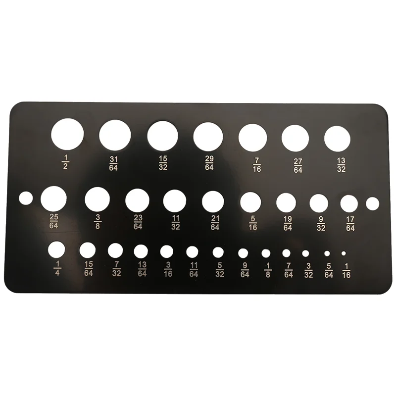 

ABBY-Drill Bit Gauge Fractional Drill Bit Size Gauge,29-Holes Metric Size Drill Bit Gauge For 1/16 Inch To 1/2 Inch Drill Bit