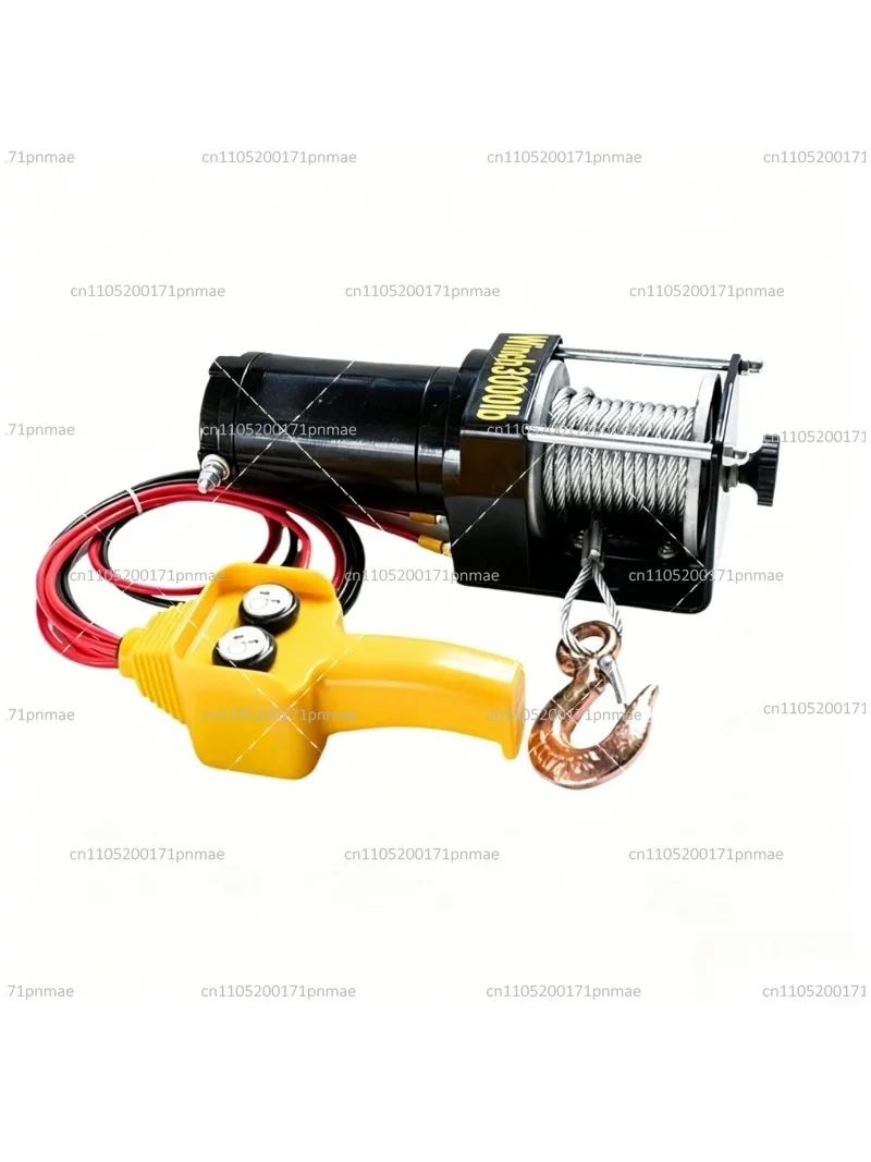 12V 1100W Electric Hoist 3000 Lbs Capacity Horizontal Winch Motor for Car Traction