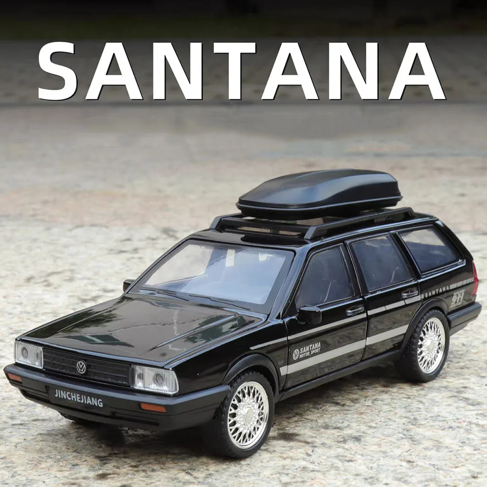1:32 Santana Wagon Auto's Modellen Speelgoed Legering Diecast Wiel Trek Vintage Auto met Lichte Muziek Voertuigen voor Kinderen Collectie Plezier