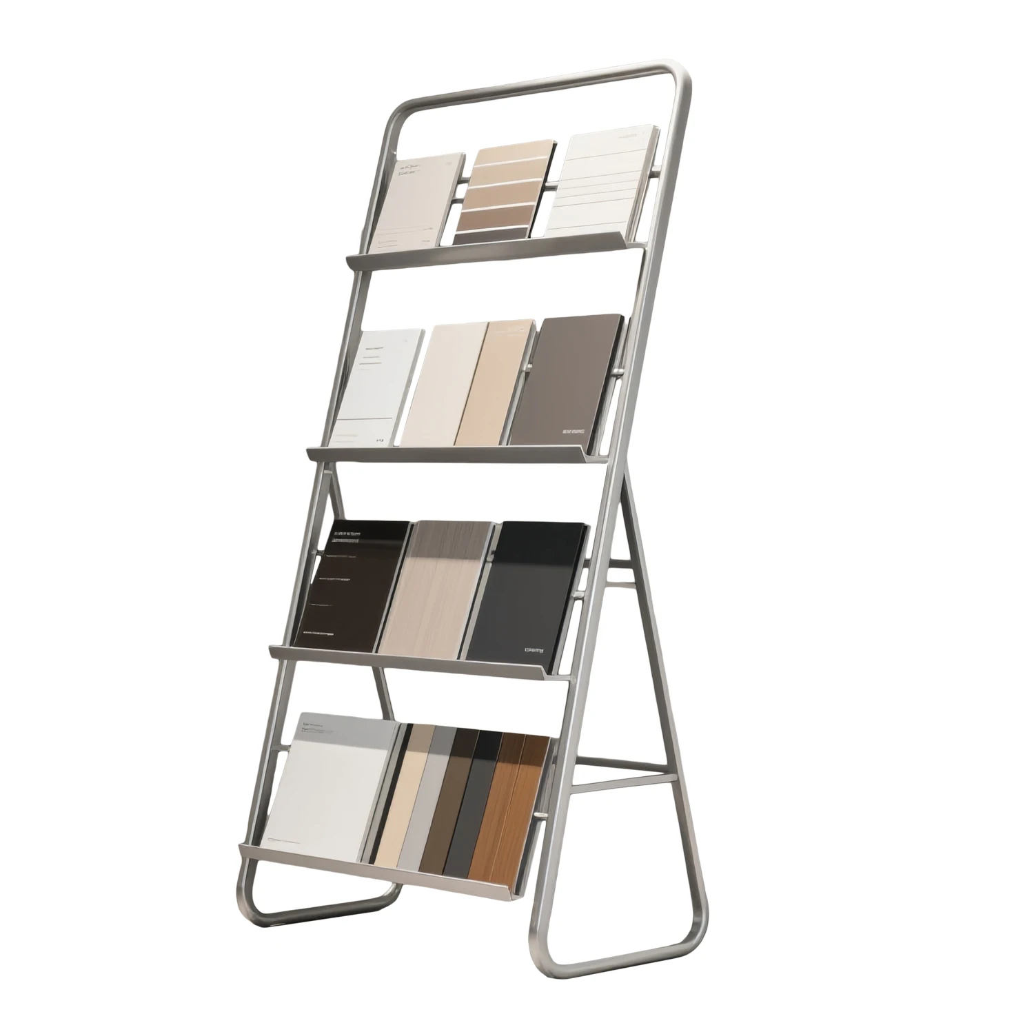 Tile display rack Wood floor Sample rack Aluminum gusset shelf Stone color plate rack Cabinet door Wood plate color block shelf