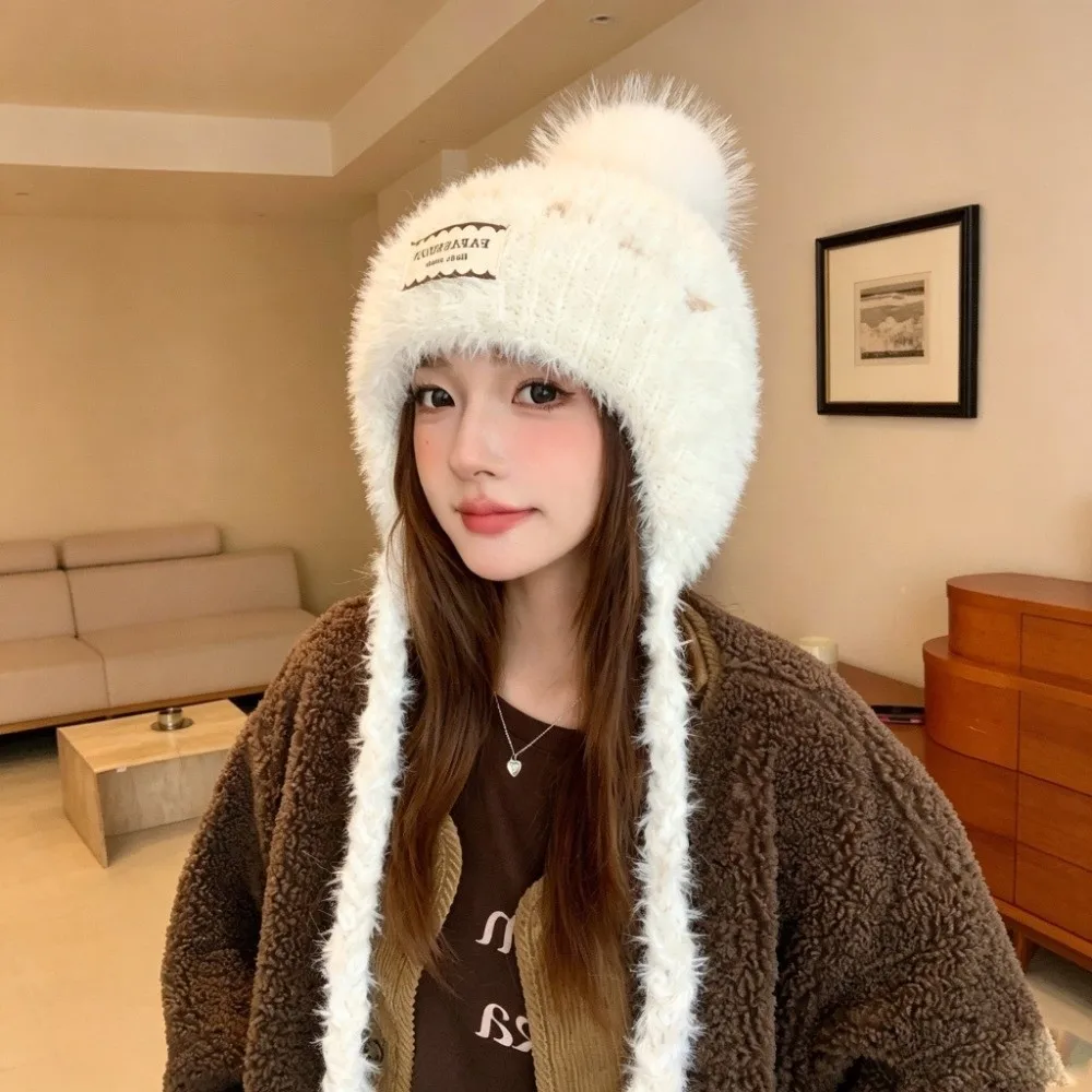 Thickened Knit Beanie Hat Thermal Warm Soft Cozy Warm Winter Hat Thickened Knit Fleece Lined Fleece Lined Hat Women Fall Winter