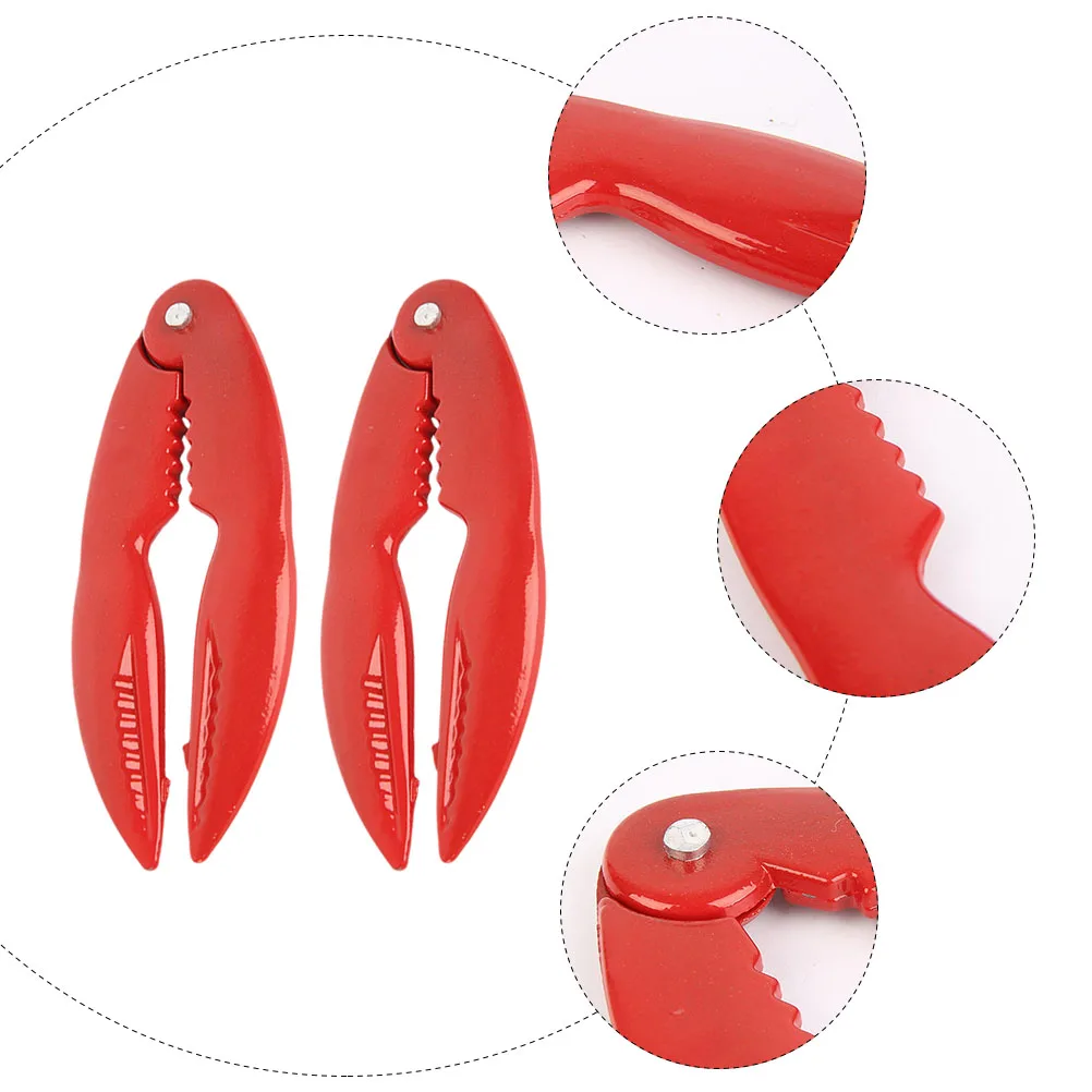 

2Pcs Aluminum Alloy Crab Clamps Lobster Clips Claw Opener Seafood Tools Metal Nutcrackers Kitchen Gadgets for Crabs