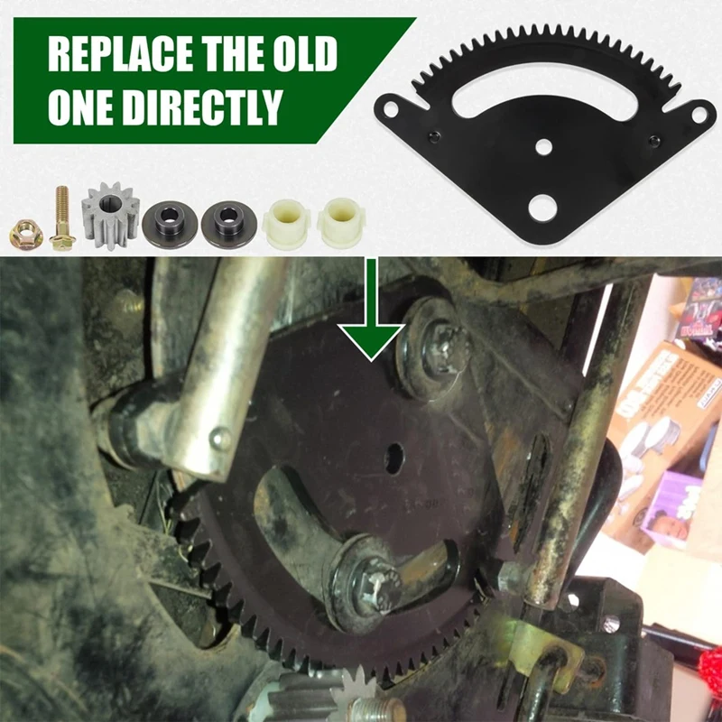 Steering Sector Gear (25 Tooth) Pinion Gear Repair Kit For John Deere L-Series L110 L120 L130 Mower Replace GX20052BLE