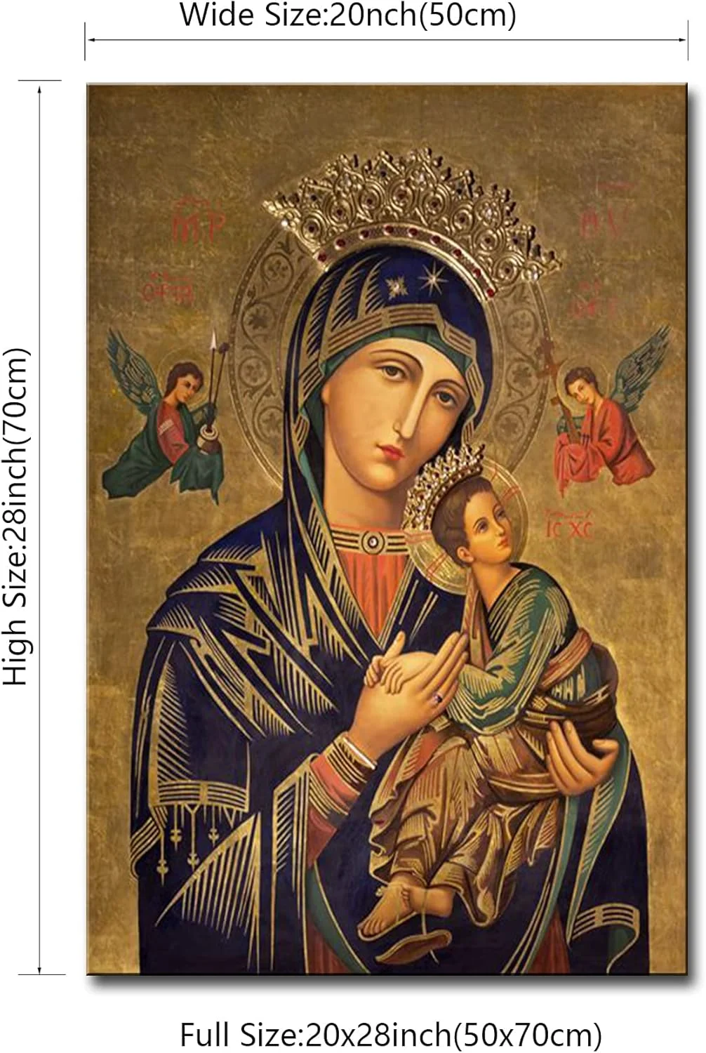 الروسية الأرثوذكسية أيقونة صورة سيدة الأبدية مساعدة جدار ديكور الأم ماري أيقونة جدار الفن ماري ويسوع المشارك ماري الدين
