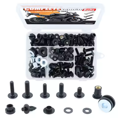 Fit For Honda CBR1000RR CBR 1000RR 2006 2007 Motorcycle Complete Full Fairing Bolts Kit Fairing CIips Nuts Screws Grommets Steel