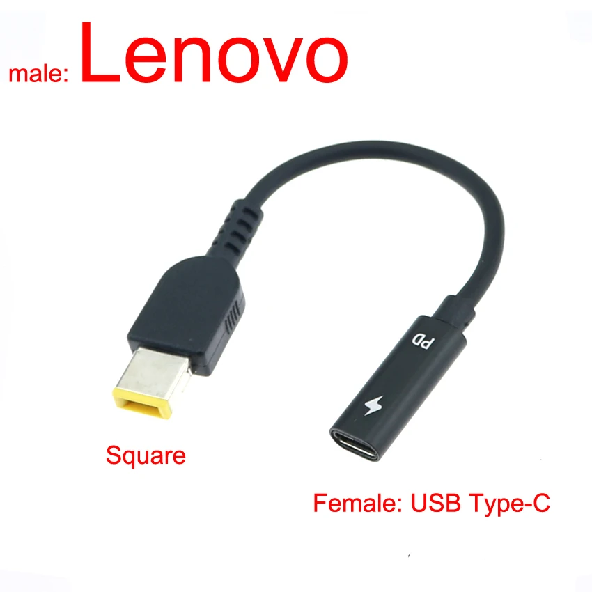 Yuxi-ユニバーサルノートブックタイプcからユニバーサルラップトップへの接続,DCコネクタ,ラップトップ充電ケーブルコード,充電器ライン