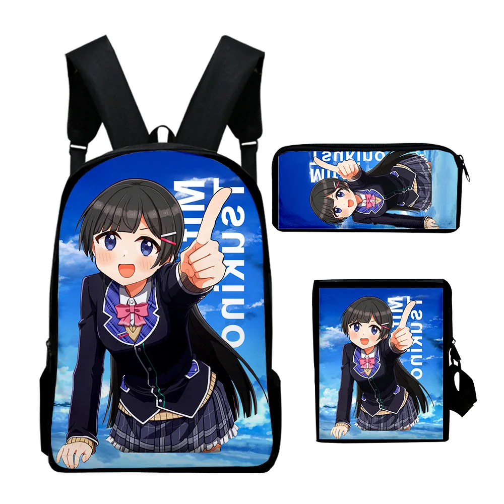 

Popular VTuber Tsukino Mito Anime 3D Print 3pcs/Set pupil School Bags Laptop Daypack Backpack Inclined shoulder bag Pencil Case