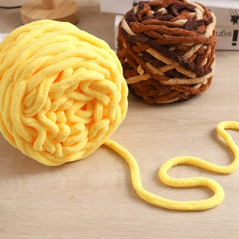 6 Thread Balls+1 Teddy Bear Jewelry Handmade Gift Woven Scarf Thread DIY Ice Stripe Thread Thick Yarn Ball