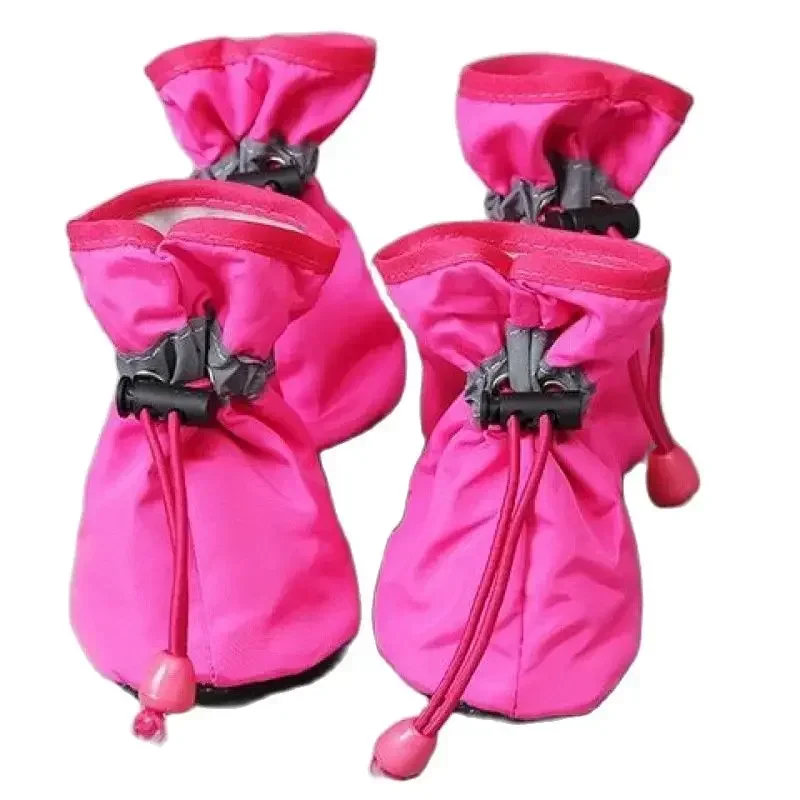 4 Stück/Set Wasserdichte Hundeschuhe, rutschfeste Regenstiefel, Fußbekleidung für kleine Katzen, Hunde, Welpen, Hundestiefel, Pfotenaccessoires für Haustiere – Detail 18