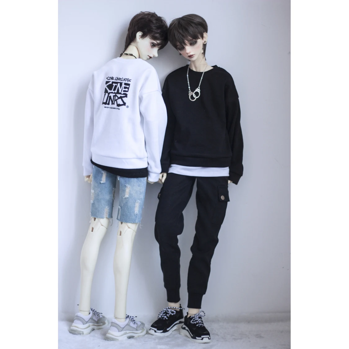 Boneca bjd casaco preto roupas esportivas com capuz para masculino 1/4 1/3 sd17 70cm 17 "24" de altura msd sd dk dz aod heduoep