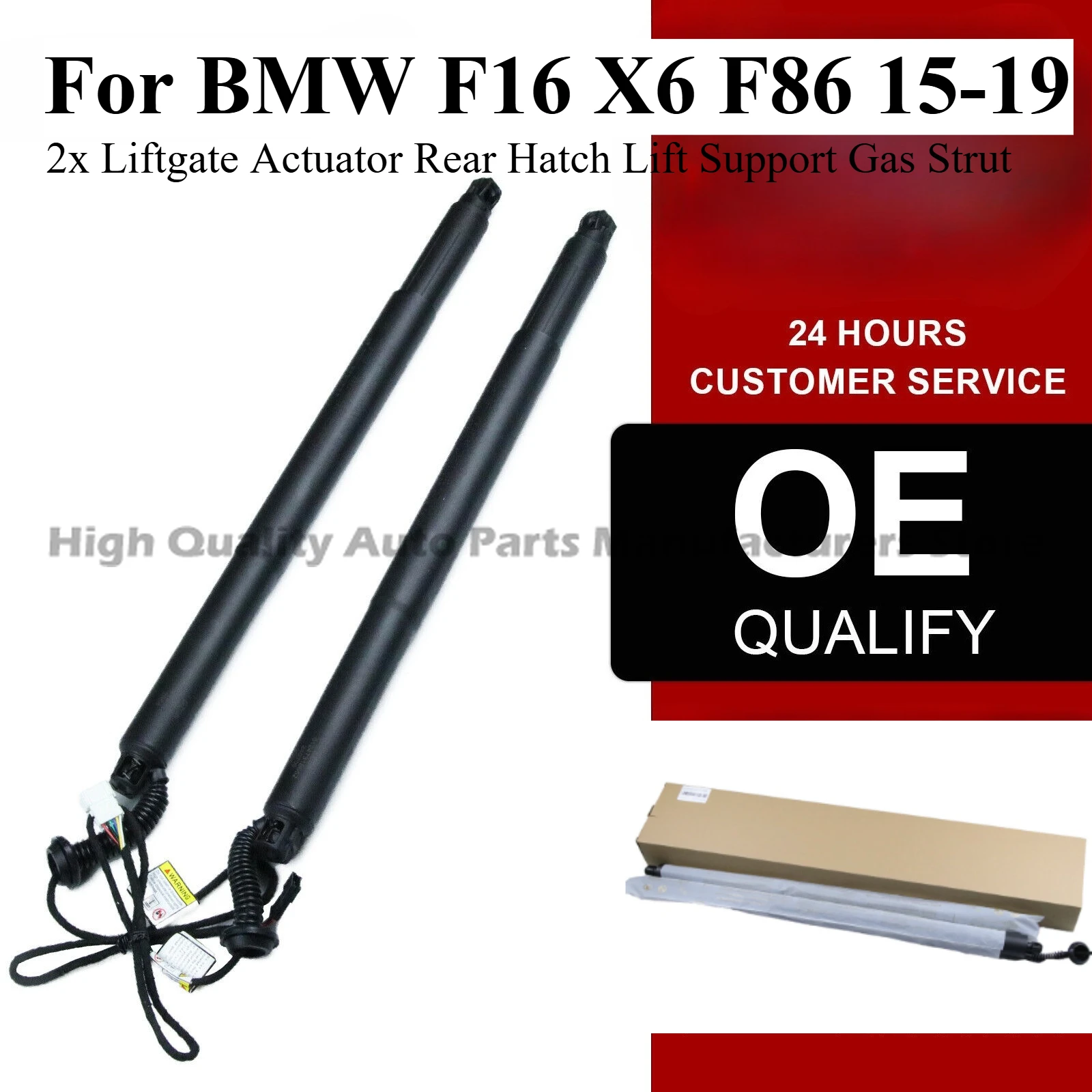 

2x Liftgate Actuator Rear Hatch Lift Support Gas Strut For BMW F16 X6 F86 15-19