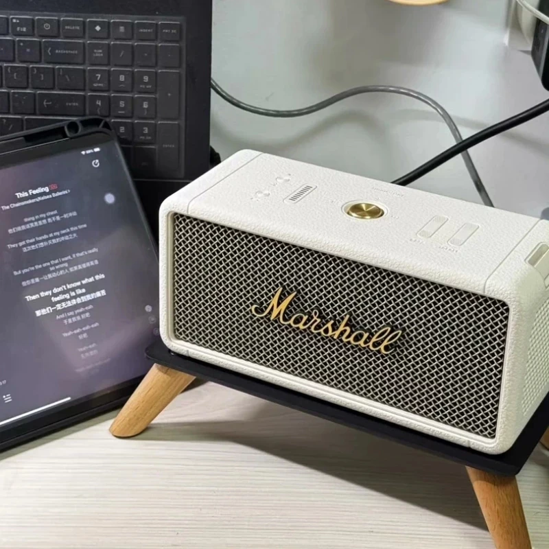 مكبر صوت مارشال ميدلتون اللاسلكي، بطارية طويلة، IP67 مقاوم للماء والغبار، صوت ستيريو عالي، مدمج للتخييم على الشاطئ