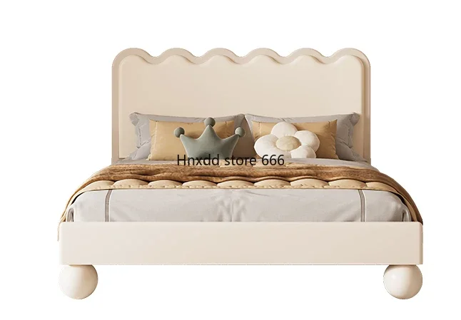 Simple modern solid wood children and girls princess bed small apartment