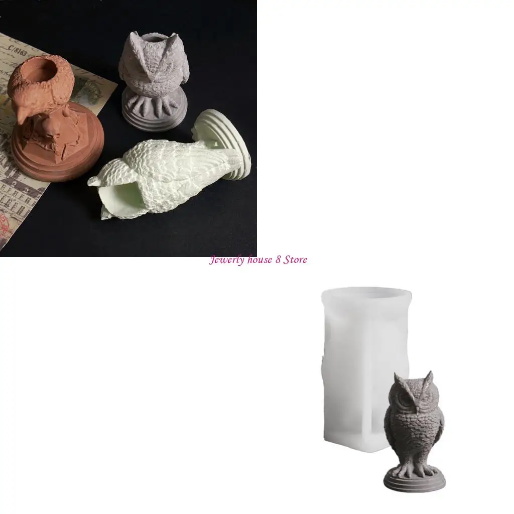

Halloween DIY Mold Silicone Owl Skull Stylish Resin Holder Mould