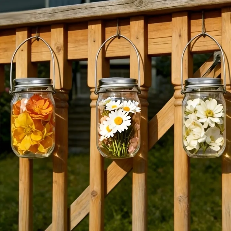 2026 Plastic Mason Jars with Hooks, DIY Flower Vase Arrangement for Home Lighting Decor, Party Craft Accessories Set