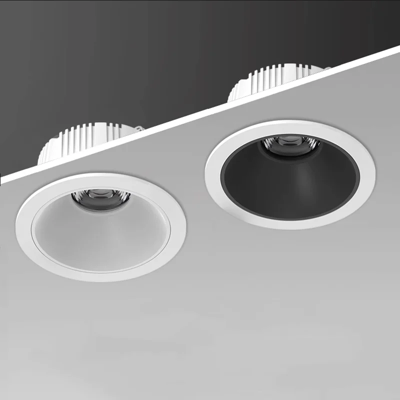 

CRI 97 Anti Glare Recessed Dimmable LED Downlights 7W9W12W15W18W20W24W COB Ceiling Lamp Spot Lights AC110-230V +Led Drive