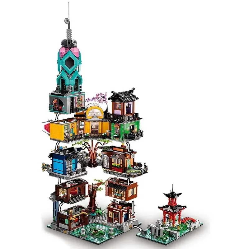 5685PCS NINJA City Gardens Building Blocks Bricks Model 71741 Compatible Birthday Toys Gifts