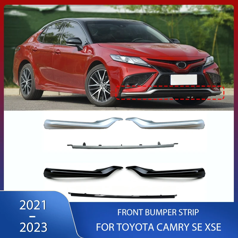 

Front Bumper Strip Fog Light Cover Trims Decorative Moulding Grille Strips For Toyota Camry SE XSE 2021 2022 2023
