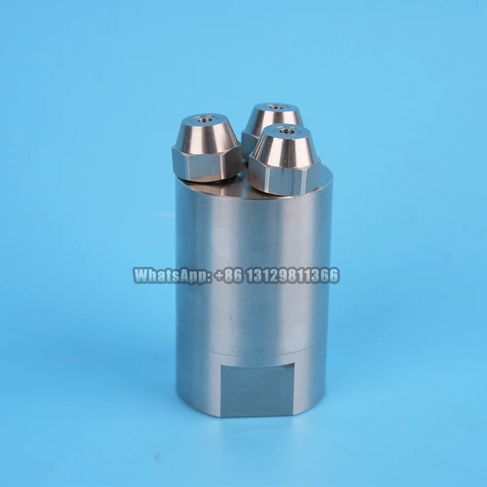 

Stainless steel three hole siphon nozzle base siphon nozzle head with base gas oil fuel atomization nozzle