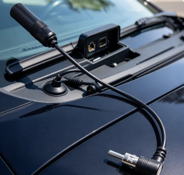 Universal Car Radio Antenna Extension Cable AM/FM Radio Aerial Extension Auto General Elbow Antenna Male To Female Plug Cable