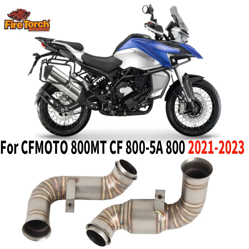 

Slip On For CFMOTO 800MT CF800-5A MT 2021 2022 2023 Motorcycle Exhaust Modified Escape Moto System Muffler Middle Link Pipe