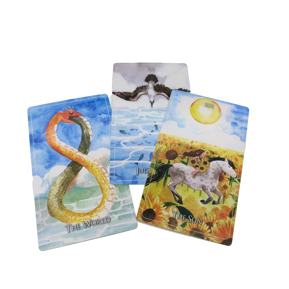 12CM×7CM Wild Child Divination Tarot with Guide Book 78 Tarot Deck Telling Game for Beginners and Experts