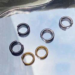 6pcs/lot Stainless Steel Gold Hoop Earrings Fashion Earrings for Women Men Punk Hiphop Cartilage Tragus Piercing Jewelry Aretes
