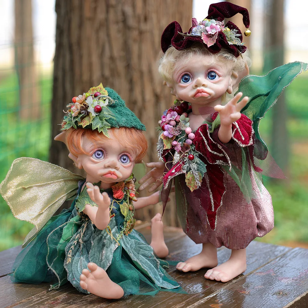 16 Inch 40cm Rooted Hair Full Soft Vinyl Elf Reborn Baby Doll Toy Figure Gift Ornament