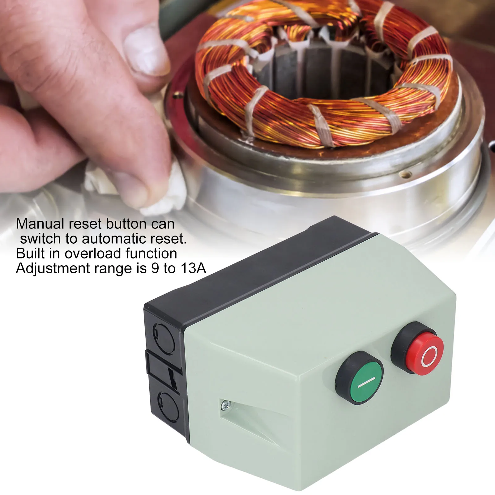 Magnetische Elektrische Motor Starter IP55 Waterdichte Motor Start Schakelaar Eenfase 220 3 Fase 380 400 V