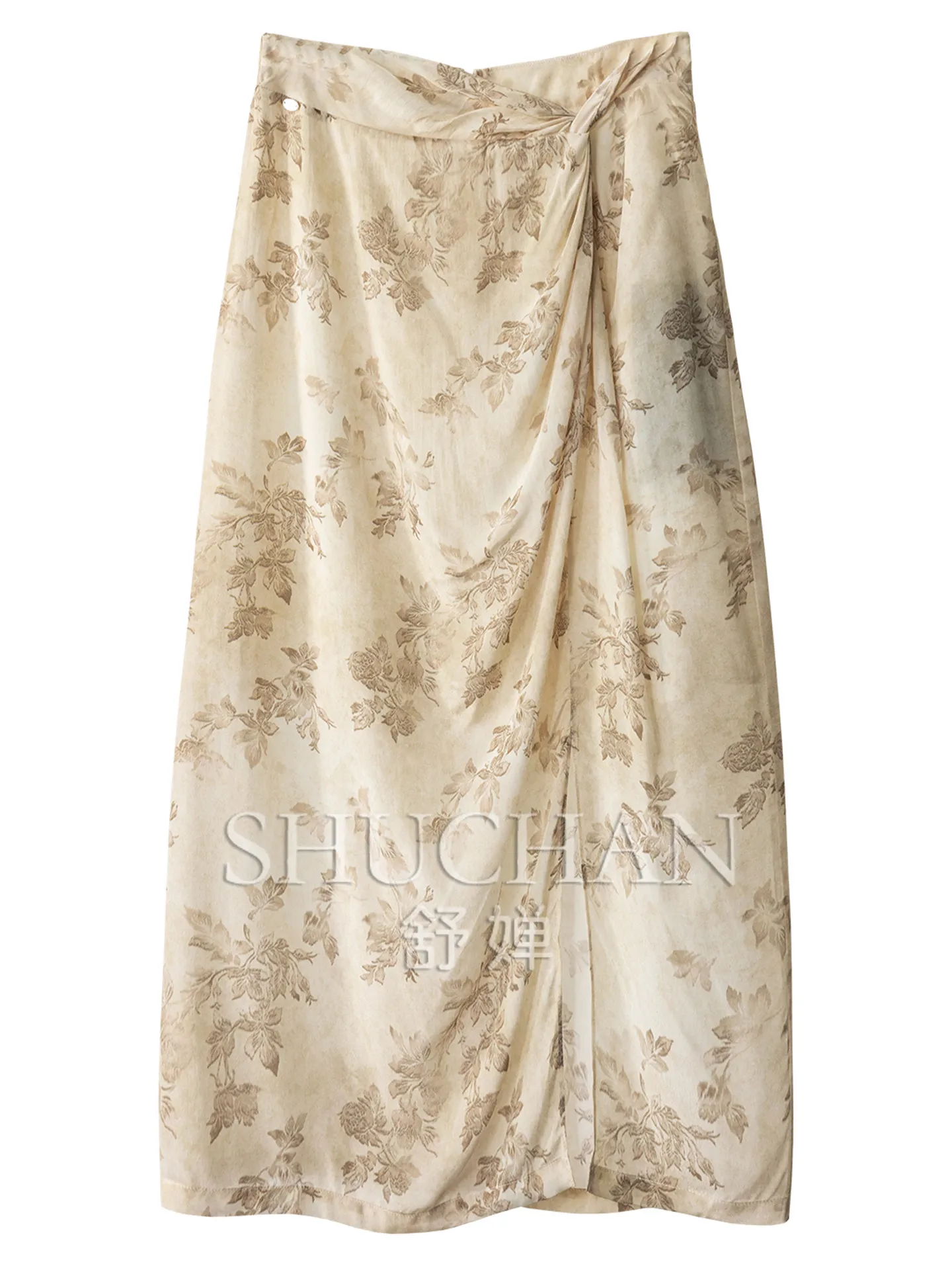 Elegant and Gentle Skirt Women The Design Is Intimate To Cover The Belly and Show Thinness Printed Skirt 46G9