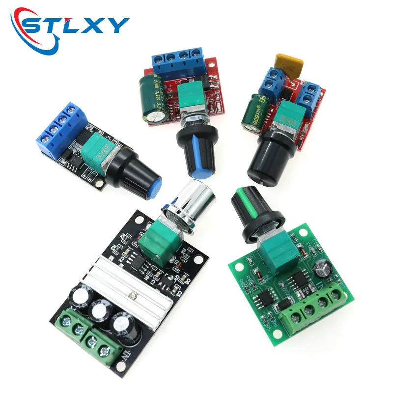 DC 1.8V-35V 2A 3A 5A 10A 30W 80W 90W PWM Motor Speed Controller Low Voltage Motor Speed Controller PWM Adjustable Drive Module