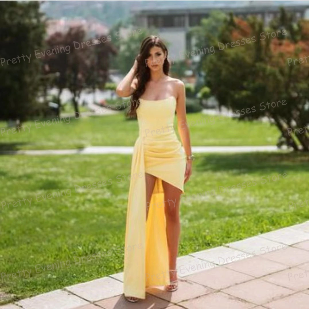 

Simple Short Cocktail Dresses Mermaid Woman's Sexy Boat Neck Mini Prom Gowns Graduation Party Satin Vestidos De Noche Customized